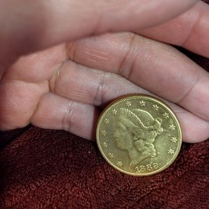 GOLD COIN 1882 DOUBLE EAGLED WINGS